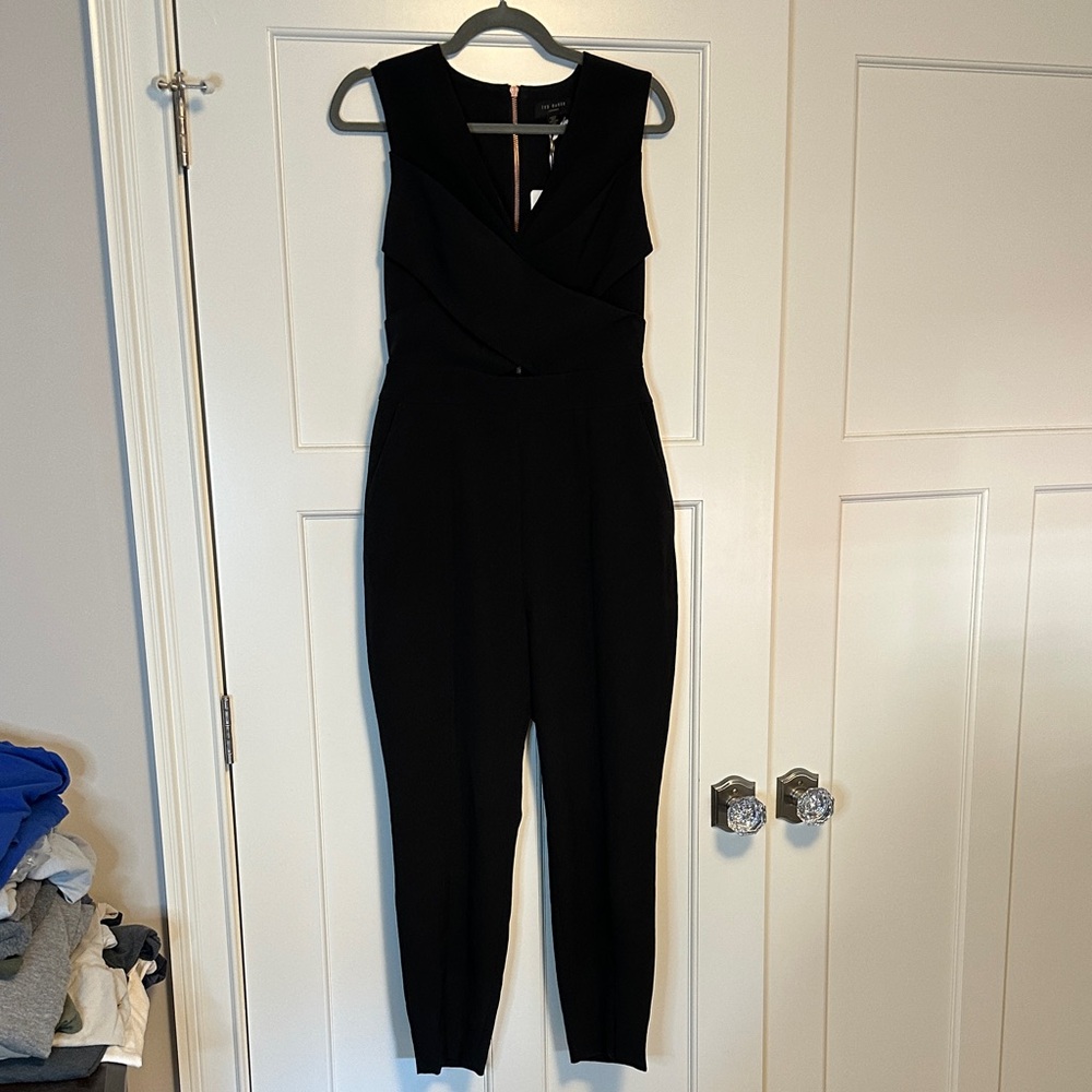 NWT. Ted Baker Classic Black Jumpsuit in size 2.